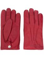 Alexander Mcqueen Logo Embossed Gloves - Red