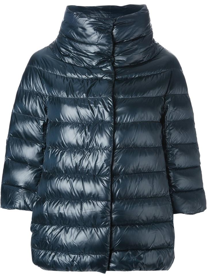 Herno Padded Jacket, Women's, Size: 46, Blue, Feather Down/polyamide