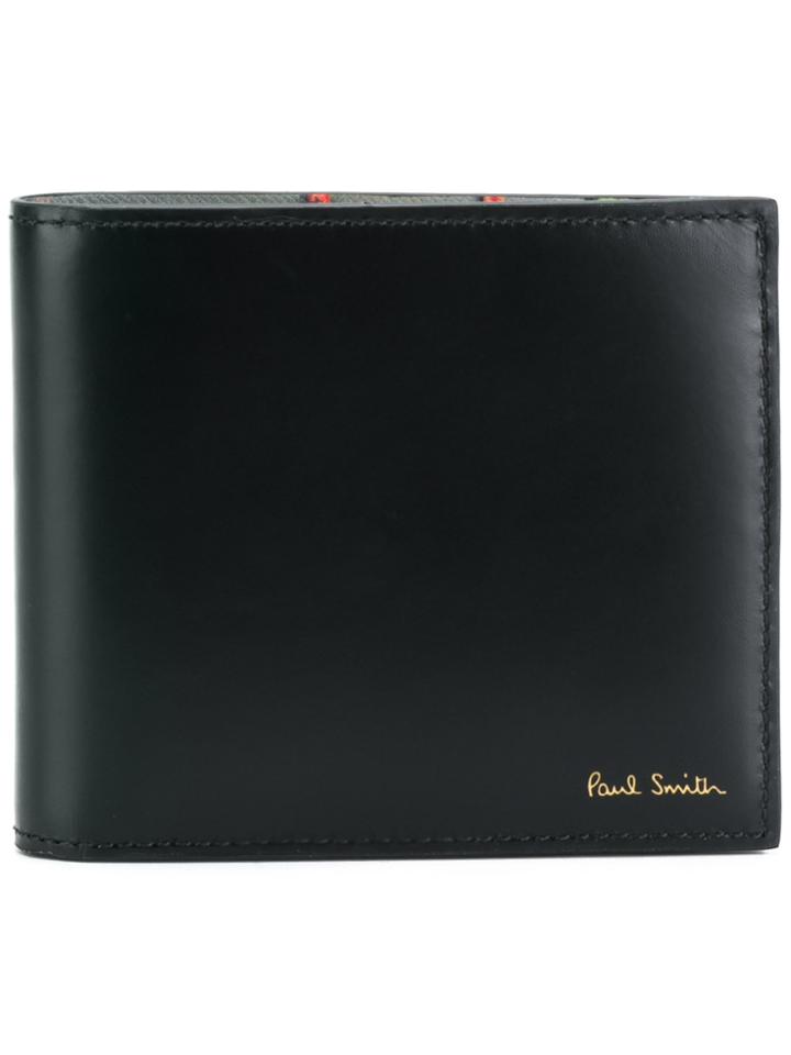 Paul Smith Brush Print Lined Wallet - Black