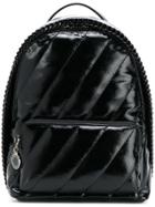 Stella Mccartney Patent Faux Leather Backpack - Black
