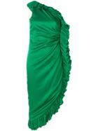 Attico Ruffle Edge Dress - Green