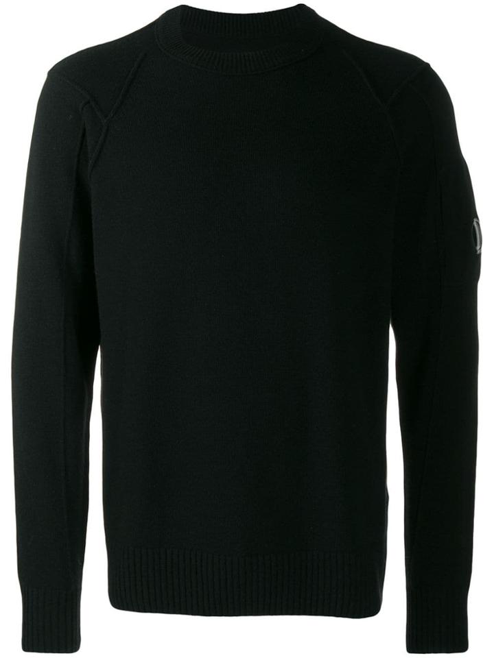 Cp Company Lens Crew Neck Jumper - Black
