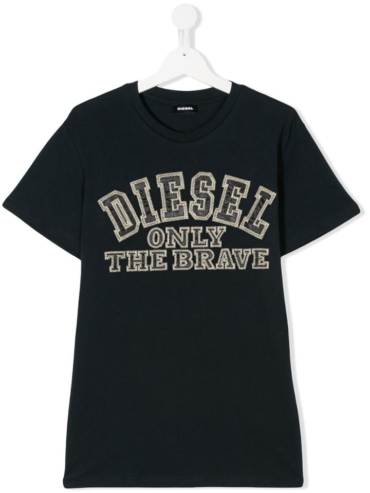 Diesel Kids Logo T-shirt - Blue