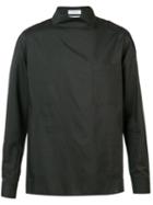 Deveaux Long Sleeve Mock Neck Shirt, Men's, Size: 2, Black, Silk/cotton