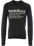 Dsquared2 Punk Rock Sweatshirt, Men's, Size: Small, Black, Cotton/spandex/elastane