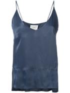 Just Female - V-neck Strappy Top - Women - Viscose - Xs, Blue, Viscose