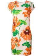 Stella Mccartney Flower Print Dress, Women's, Size: 44, Beige, Viscose/spandex/elastane