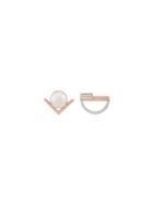 Kova Asymmetric Stud Earrings - Metallic