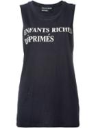 Enfants Riches Deprimes Logo Print Top, Women's, Size: S, Black, Cotton
