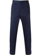 Alexander Mcqueen - Straight Leg Trousers - Men - Cotton/acetate/viscose - 52, Blue, Cotton/acetate/viscose