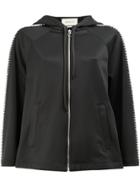 Gucci Crystal Embellished Hooded Jacket - Black