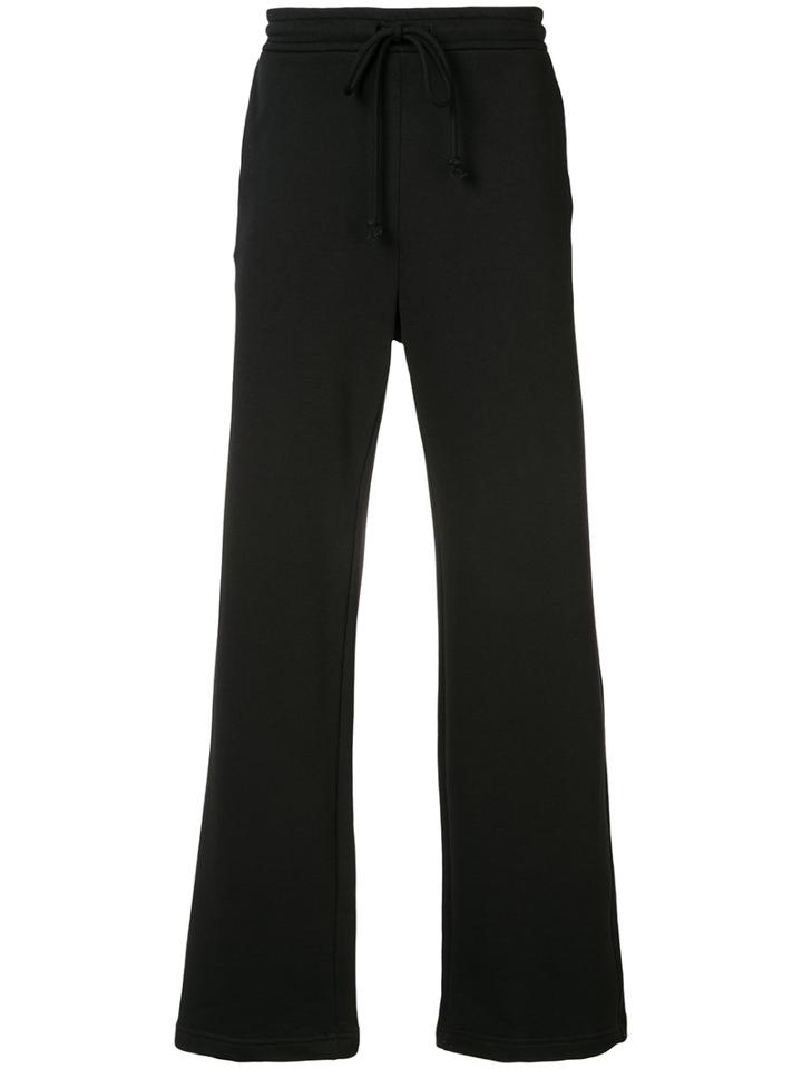 Raf Simons Drawstring Bootcut Sweatpants, Men's, Size: Large, Black, Cotton