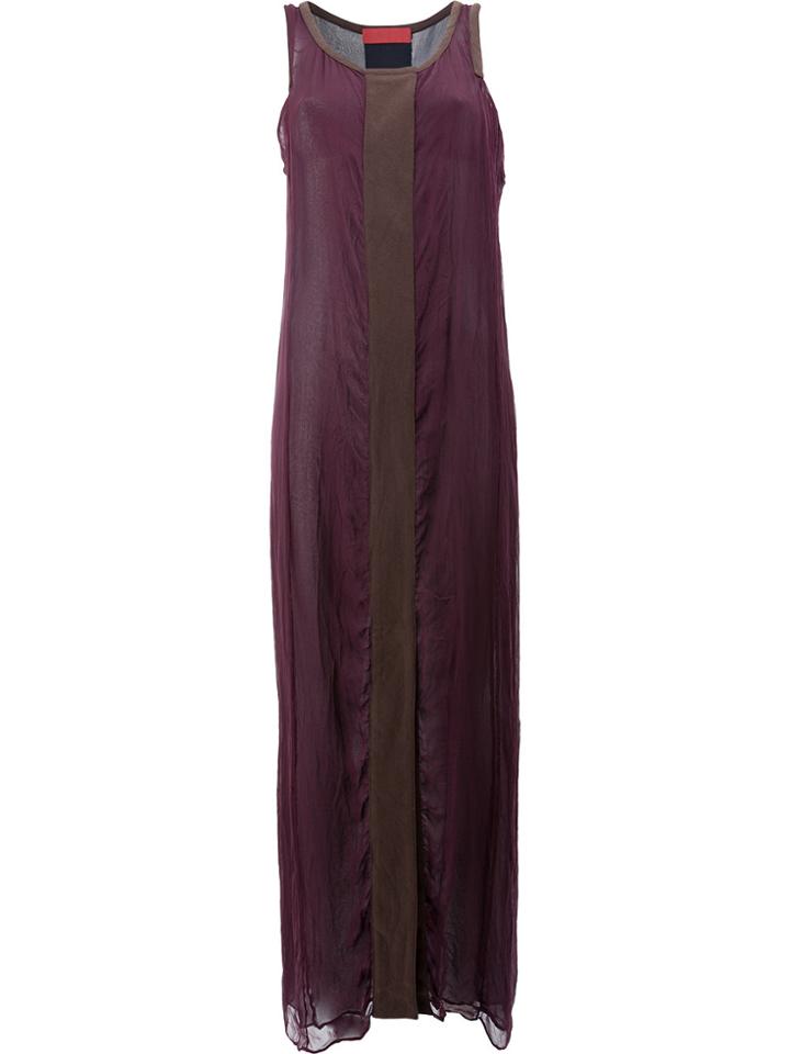 Di Liborio Stripe Panel Maxi Dress - Pink & Purple