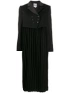 Comme Des Garçons Noir Kei Ninomiya Pleated Double Breasted Coat -