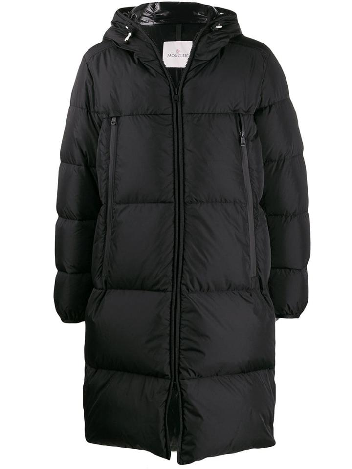 Moncler Logo Bands Padded Coat - Black