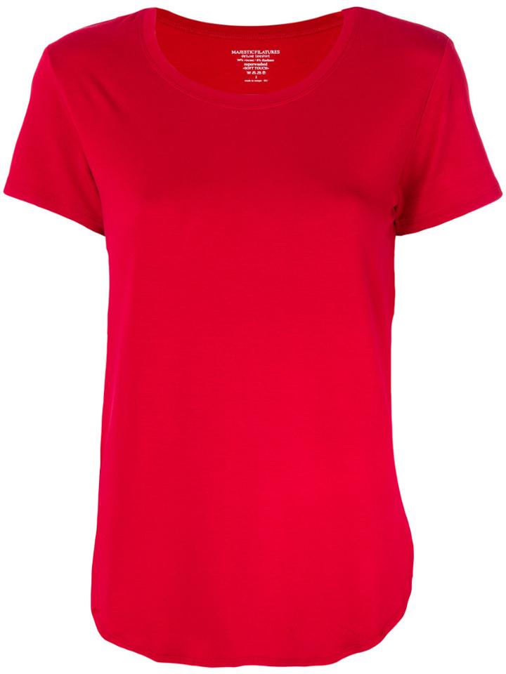 Majestic Filatures Curved Hem T-shirt - Red