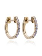 Rosa De La Cruz Gold Diamond Hoop Earrings - Metallic