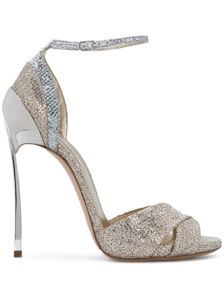 Casadei Blade Ankle Strap Sandals - Metallic