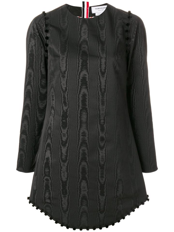 Thom Browne Bridal Button Moire Tracee Dress - Black