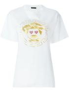 Versace Heart-shaped Eyes Medusa T-shirt, Women's, Size: 36, White, Cotton