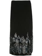 Jonathan Simkhai Sequin-embellished Ribbed Skirt - Black