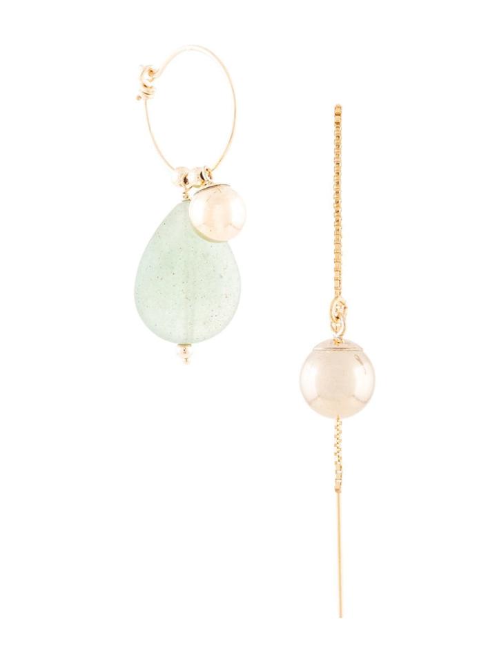 Petite Grand Jade Drop Earrings - Gold