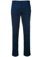 Aspesi - Cropped Trousers - Women - Cotton/spandex/elastane - 42, Blue, Cotton/spandex/elastane