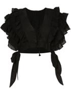Clube Bossa Fonda Cropped Blouse - Black