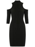 Cecilia Prado - Cold Shoulder Knit Dress - Women - Spandex/elastane/viscose - G, Black, Spandex/elastane/viscose