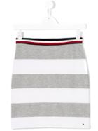 Tommy Hilfiger Junior Striped Jersey Skirt - Grey