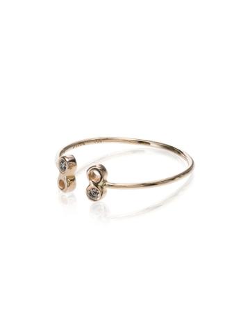 Xiao Wang Dot Dot Open Ring - Gold