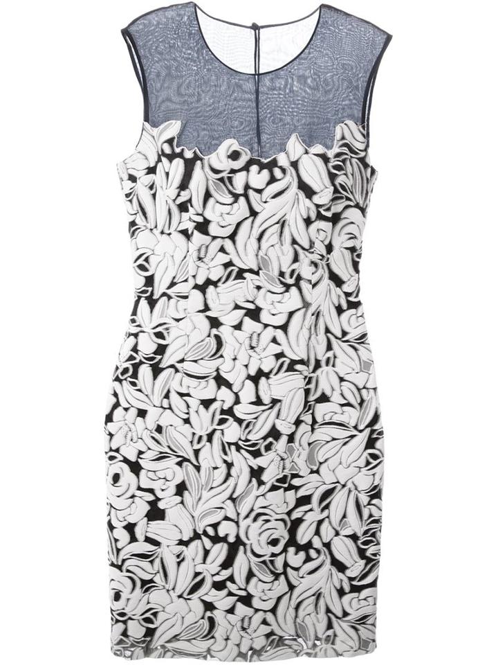 Blumarine Floral Appliqué Dress, Women's, Size: 42, White, Cotton/silk/spandex/elastane