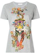 Etro - Tiger Print T-shirt - Women - Cotton/viscose - 42, Grey, Cotton/viscose