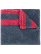 Emporio Armani Ribbed Detail Scarf, Women's, Grey, Polyester