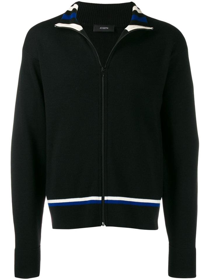 Joseph Zip Up Cardigan - Black
