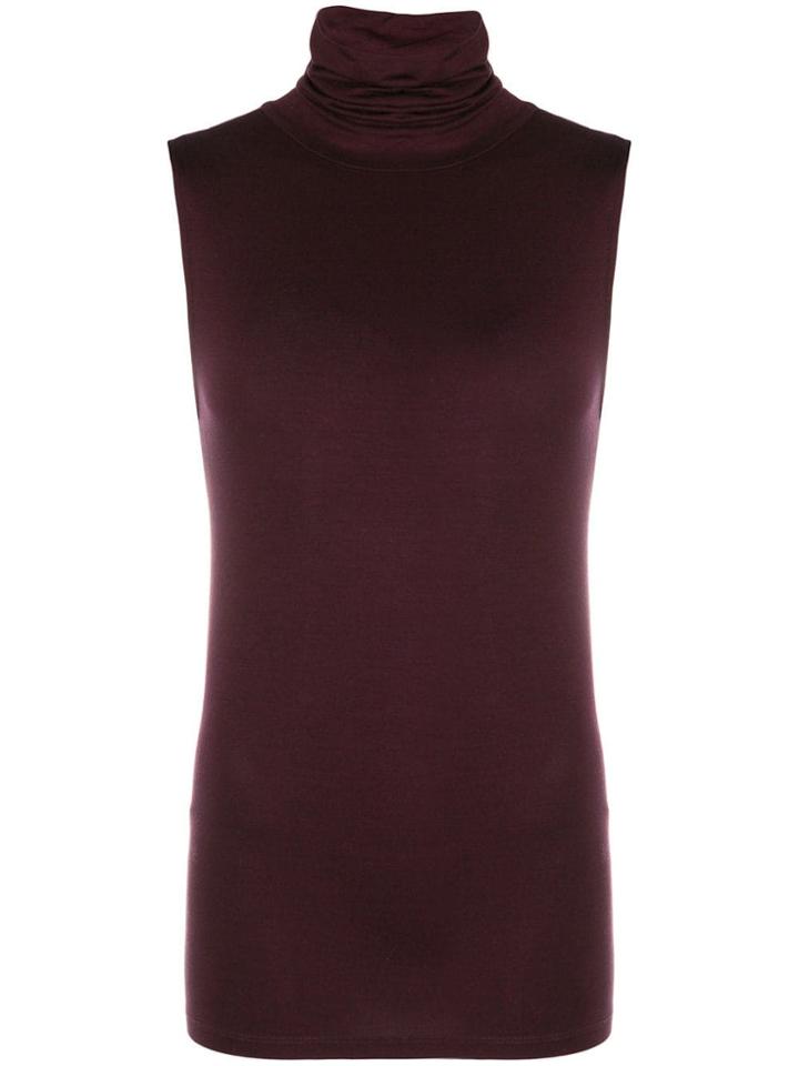 Majestic Filatures Turtleneck Knitted Top - Pink & Purple