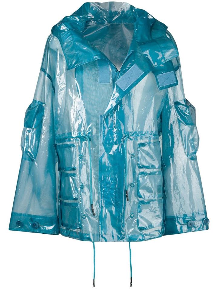 Undercover Transparent Raincoat - Blue