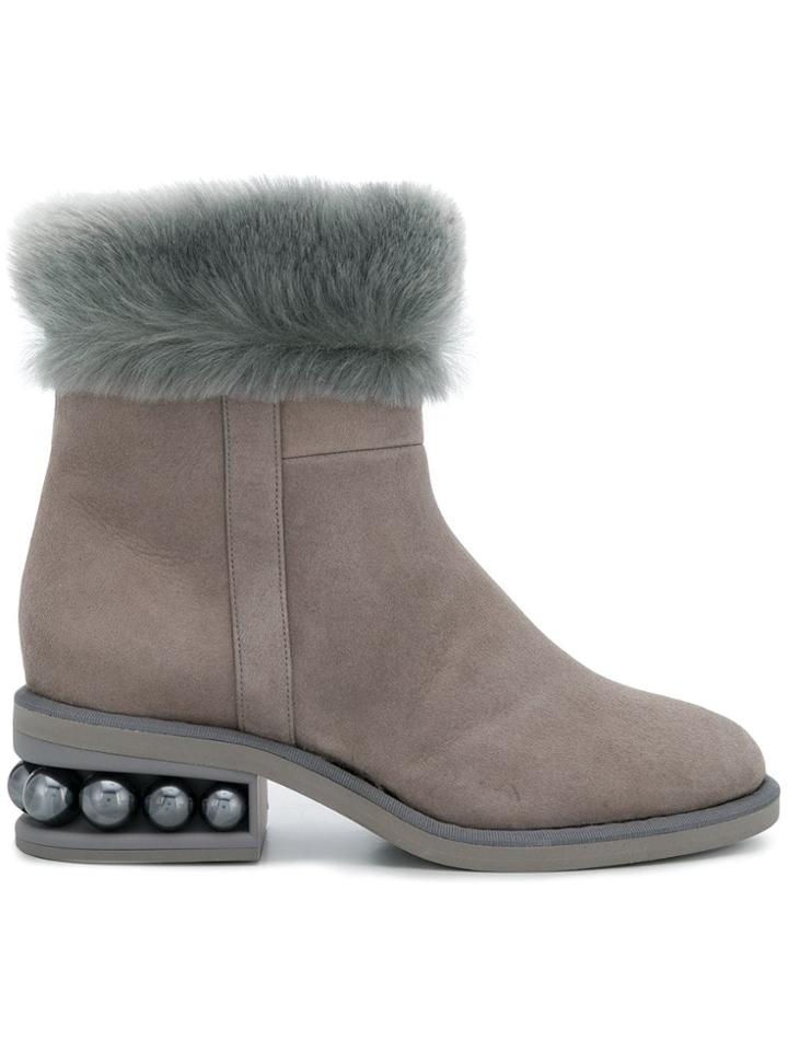 Nicholas Kirkwood Casati Pearl Slip On Boots - Grey
