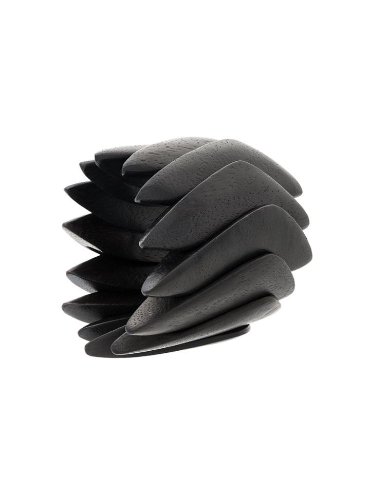 Monies Jagged Plate Bracelet - Brown