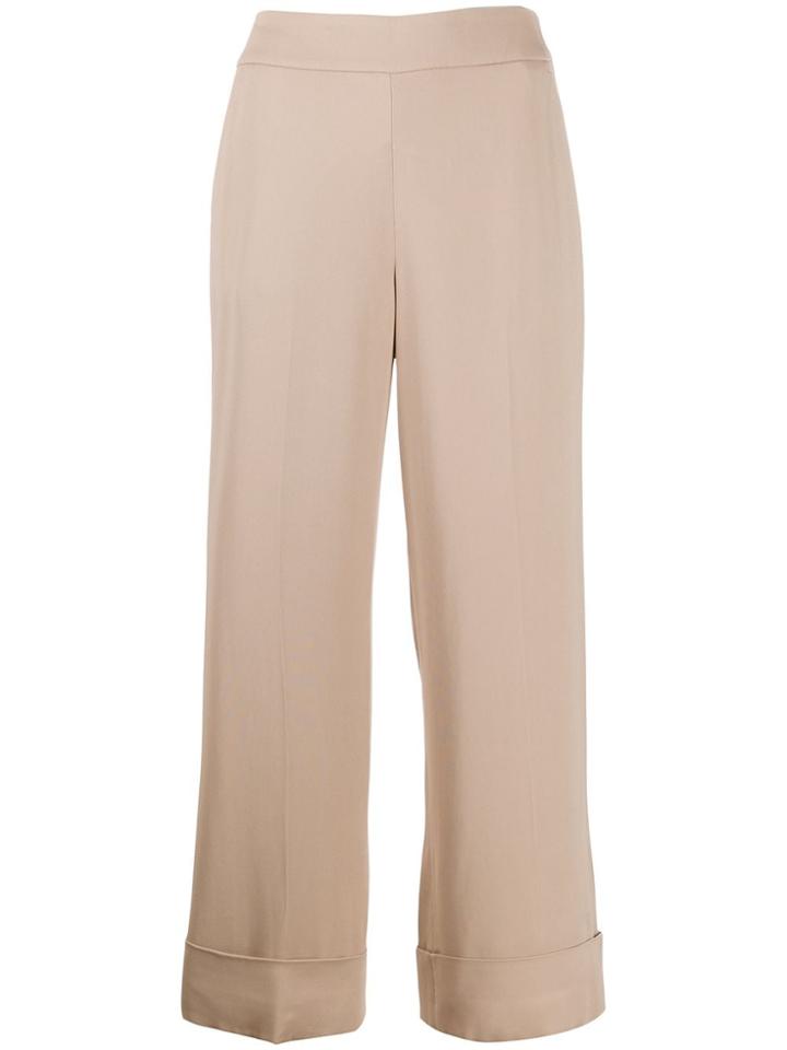 Peserico Cropped Flared Trousers - Neutrals