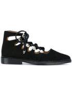 Toga Pulla Lace-up Ankle Shoes - Black
