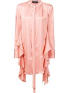 Rochas Bow Detail Shift Dress, Women's, Size: 38, Pink/purple, Silk