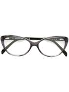 Emilio Pucci Cat Eye Glasses, Black, Acetate