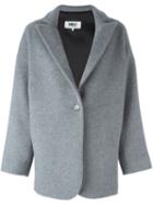 Mm6 Maison Margiela One Button Jacket, Women's, Size: 42, Grey, Polyester/viscose/wool