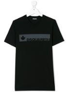 Dsquared2 Kids Teen Logo Stripe T-shirt - Black