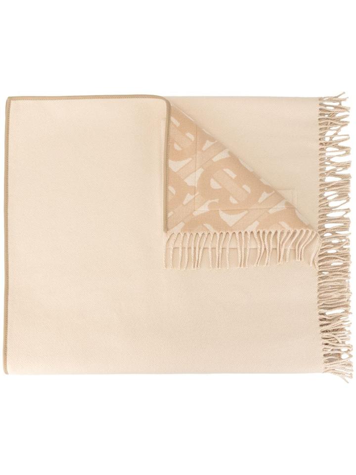 Burberry Reversible Monogram Cape - White
