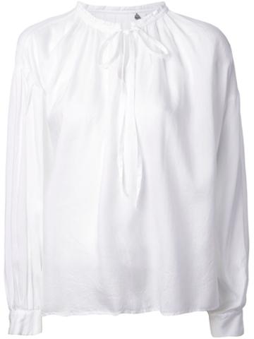Fabiane Roux 'nowos' Tie Neck Blouse, Women's, White, Lyocell