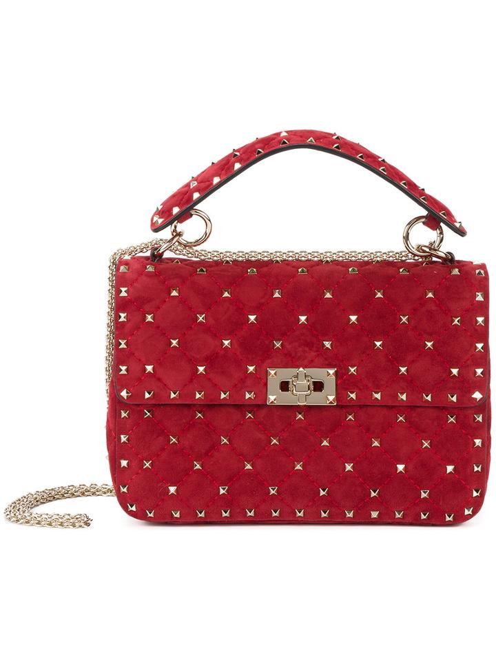 Valentino - Valentino Garavani Rockstud Spike Crossbody Bag - Women - Leather/metal - One Size, Women's, Red, Leather/metal