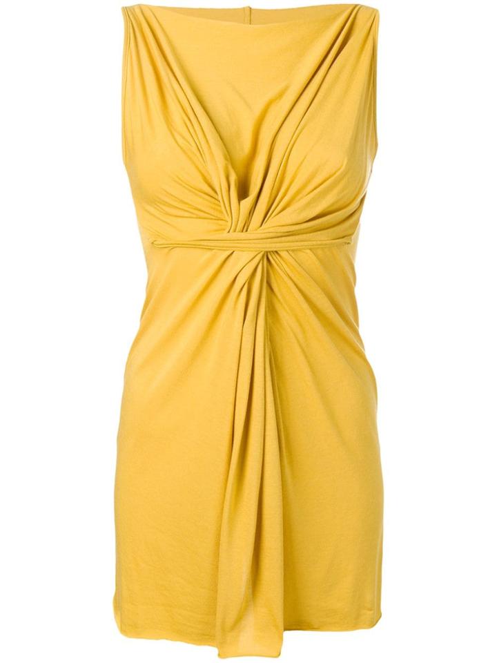 Rick Owens Lilies Gathered Detail Top - Yellow