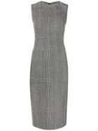 Ermanno Scervino Stud-embellished Houndstooth Shift Dress - Grey